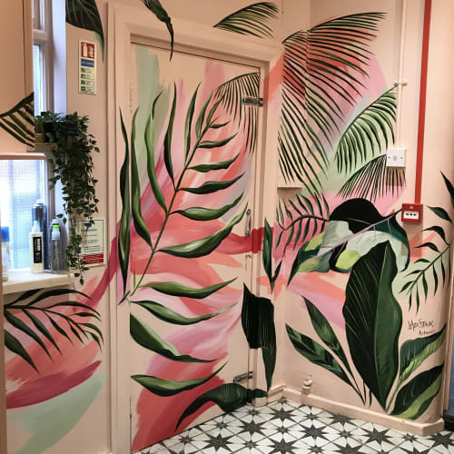 Majestic Salon Foliage Murals | Murals by Jazz Stan | Majestic Hair Boutique in West Kirby