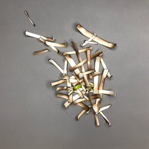 Playing With Fire No. 54 (Edgy Series), available | Mixed Media by Kelly M O'Brien | PaperJoy Studio