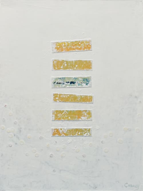 Lemon Drop - Acrylic and collage on canvas | Mixed Media in Paintings by Lisa Fine Art