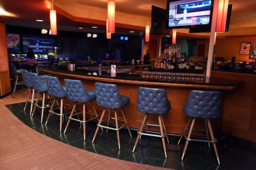 Button Tufted Bar Stools - 7024 | Chairs by Richardson Seating Corporation | 10pin Bowling Lounge in Chicago