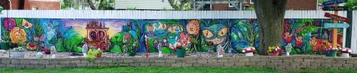 Alice in Wonderland - Exterior Mural | Murals by Earth & Ether Art