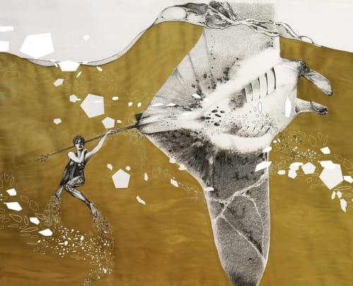 Manta Ray | Oil And Acrylic Painting in Paintings by Russ Snedker