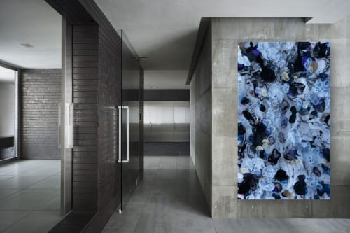 'ORCHID' - Luxury Epoxy Resin Abstract Artwork | Paintings by Christina Twomey Art + Design | Private Residence - New York in New York