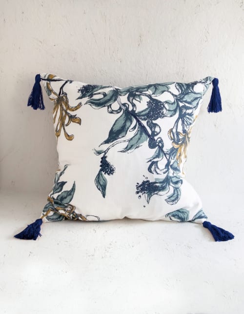 Snip Floral Pillow in Ivory | Pillows by Mezari Atelier & Boutique