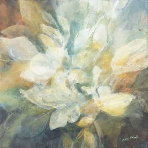 "Whispers of Nature 1" - Abstract Floral Art | Oil And Acrylic Painting in Paintings by Lynette Melnyk