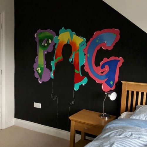 Graffiti Bedroom Wall | Murals by Louise Dean - Artist