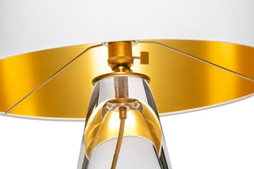 SERAFINA Lamp · Clear+White+Gold | Lamps by LUMi Collection | Seattle, WA in Seattle