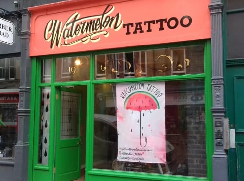 Watermelon Tattoo Sign Writing | Signage by Journeyman Signs (TATCH) | Watermelon Tattoo in Edinburgh
