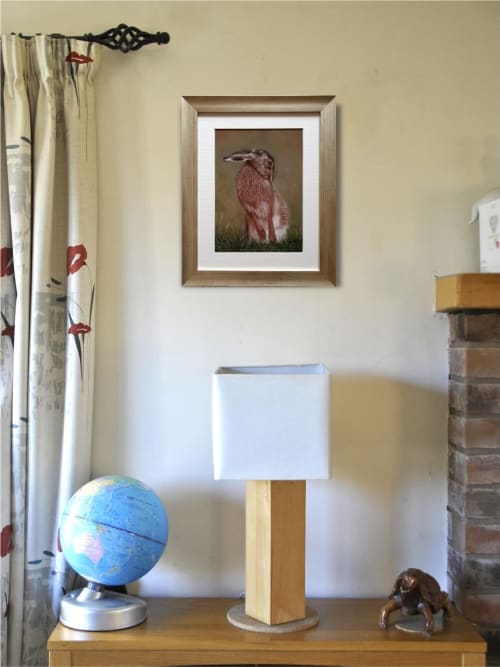 Don't be Shy - pastel painting of a grooming hare | Mixed Media by Ivan Jones Artist