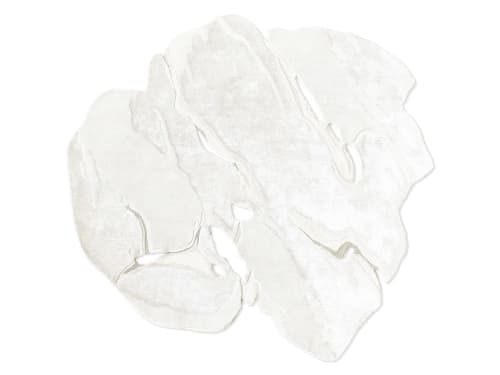 Rug Bianco Contemporary White Irregular Unusual shape | Rugs by Atelier Tapis Rouge