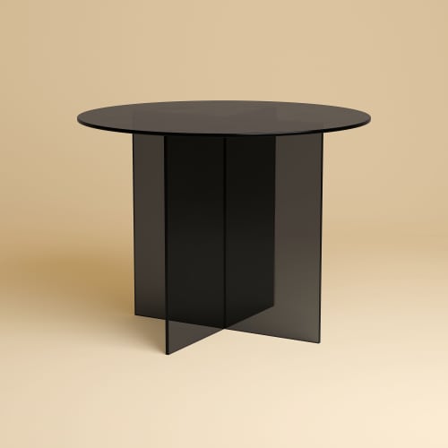 Smoked Glass Dining Table - YURI by Lebanto | Tables by Lebanto