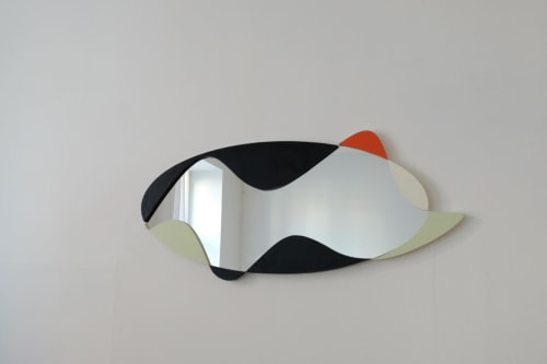Wave Mirror Red | Decorative Objects by WeraJane Design