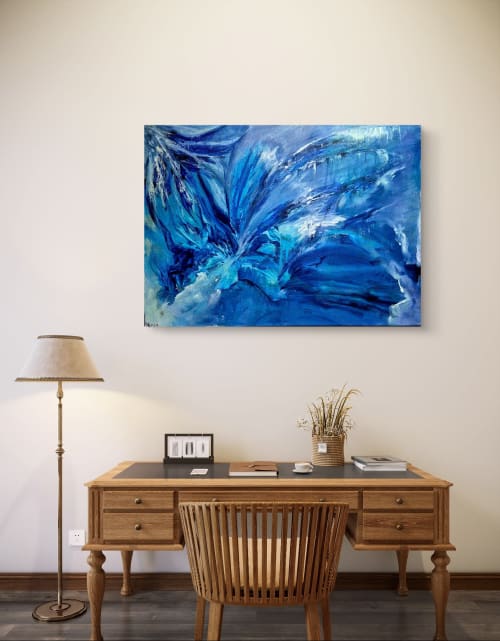 Abstract Art : Back to Blue" | Mixed Media by Patricia Askew/Soufullvisions