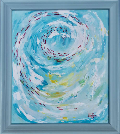 Life is a spiral (2025) | Oil And Acrylic Painting in Paintings by Elena Parau