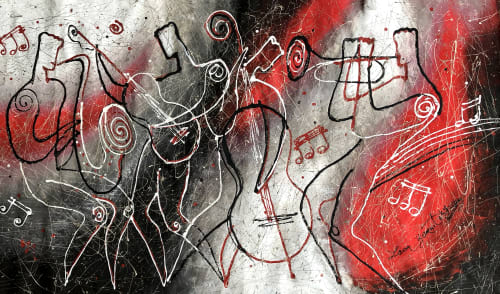 Original Jazz Fine Art Painting by Leon Zernitsky | Oil And Acrylic Painting in Paintings by Leon Zernitsky Art