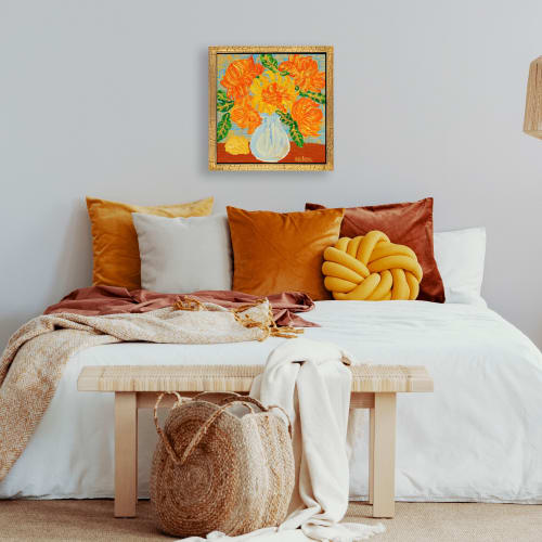 November Chrysanthemum & Citrine | Paintings by Helen Creates Beauty