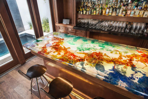 Bold Boiled Glass Colorful Crystal Bar | Interior Design by Studio Orfeo Quagliata
