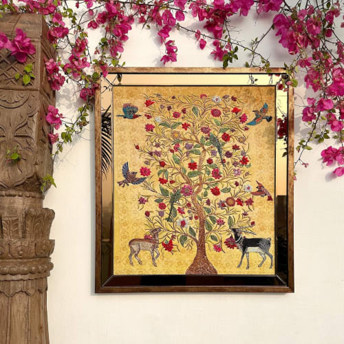 Handmade Bespoke Luxury Artwork from India “Pushpvriksh” Flo | Wall Hangings by MagicSimSim