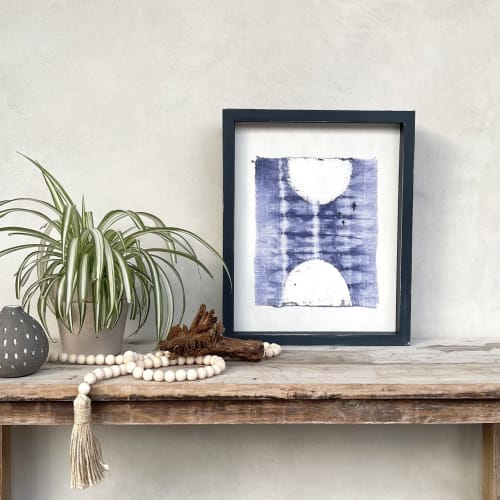 Indigo Stars Mixed Media | Mixed Media by Ooh La Lūm