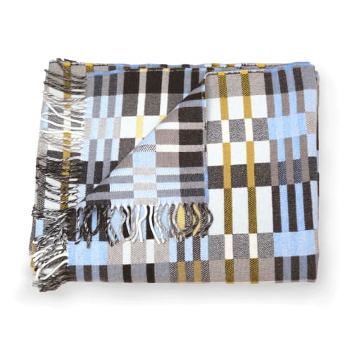 Lambswool Throw Glassier and Piccalilli | Blanket in Linens & Bedding by Freya Walker Studio