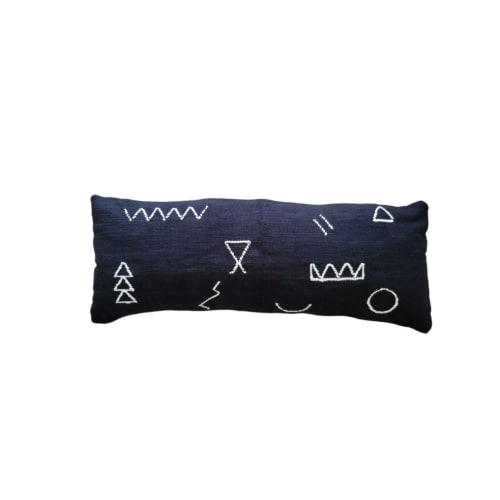 Tiye Handwoven Long Cotton Lumbar Pillow Cover | Pillows by Mumo Toronto Inc
