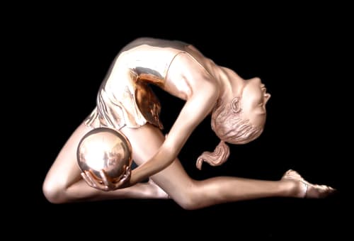 ARCHED GYMNAST - Bronze limited edition | Sculptures by Eleanor Cardozo