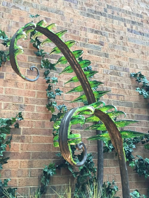 Fiddlehead Remembrance | Public Sculptures by Chris Nordin Studios | St. Joseph Mercy Ann Arbor in Ypsilanti