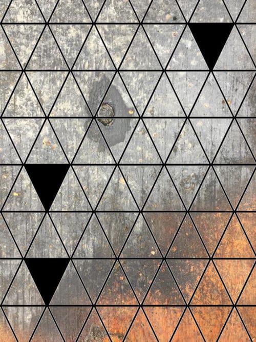 Geometric and Rust abstract 33-2 | Oil And Acrylic Painting in Paintings by Irena Orlov