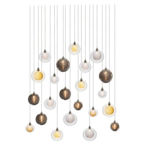 IQ2077 MIXED BLOWN GLASS PENDANT DINING ROOM CHANDELIER | Chandeliers by alanmizrahilighting | New York in New York