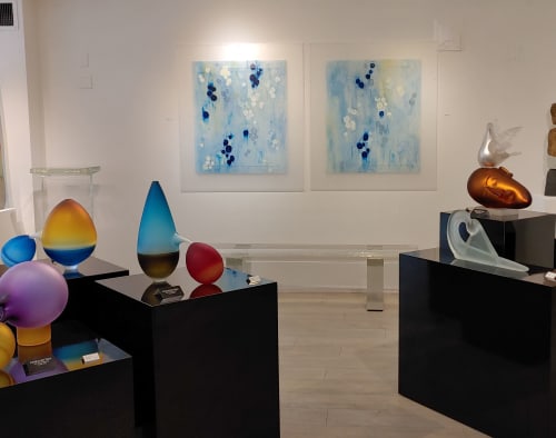 The Color of Water 29 and 30 | Paintings by Jane Guthridge | Raven Gallery in Aspen