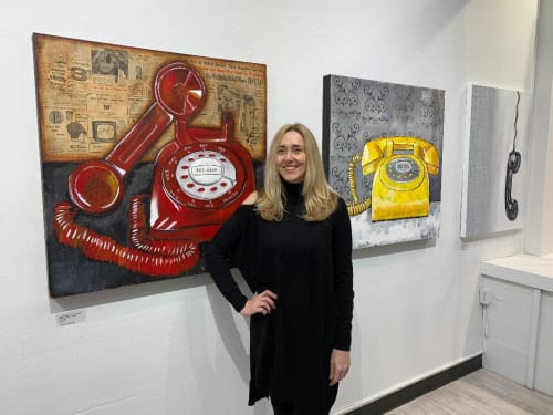 Jenny What's Your Number | Mixed Media by Laura Van Horne Art | Gray Sky Gallery in Seattle