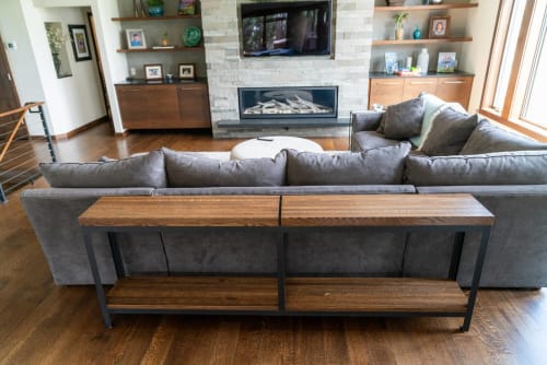 White Oak & Steel Sofa Table | Console Table in Tables by Dust & Spark
