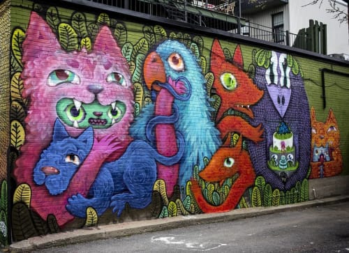 Alleyway Buddies | Murals by Sebastian "Cryote" Millar
