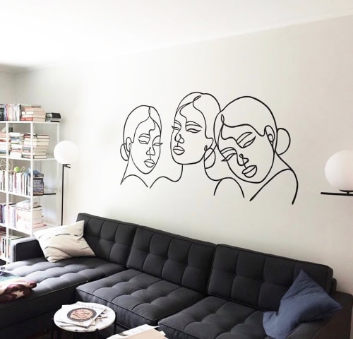 Living Room Wall Mural | Murals by Trisha Abe