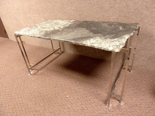 stainless steel lobby table | Tables by Jon Barlow Hudson / Hudson Sculpture llc. | Hudson Sculpture in Yellow Springs