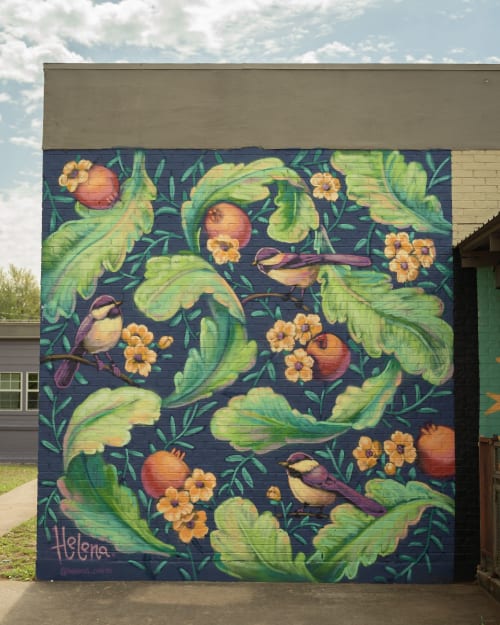 Gift Floral | Street Murals by Helena Martin | The Gift in Austin