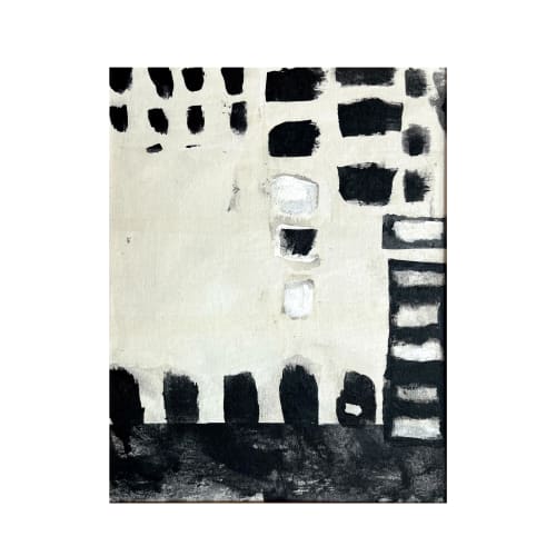 Truth – Original Black & White Abstract Mixed Media Painting | Paintings by Michele S