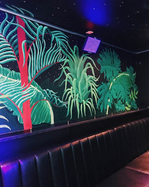 UV Jungle | Murals by Frankie Strand | Bat & Ball in London