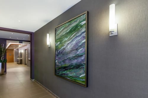 "Agate Magic, Green Purple" Fine Art Print, at Quarry Place, Tuckahoe, NY | Paintings by Julia Di Sano | Quarry Place at Tuckahoe in Tuckahoe