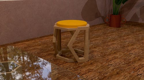 honeycomb stool & accent table | Chairs by studio apotroes