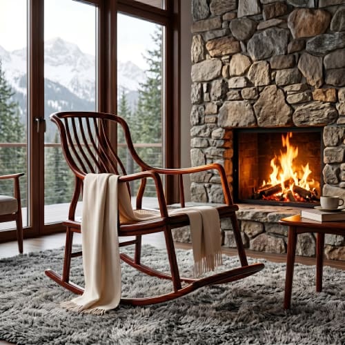 Legacy Imperial Zen Rocking Chair: Minimalist Ming Series II | Chairs by Dynasty Artisan