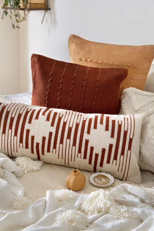 Terra Diamond Lumbar Pillow | Pillows by Casa Amarosa