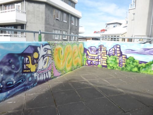 Youze / UC Streetart downtown Reykjavík , Skólavörðustígur/ Bergstaðastræti | Murals by Kailash Youze