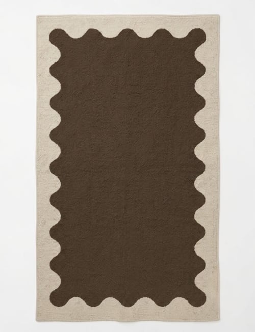 Handwoven Woolen Brown Runner Rug | Rugs by Evergreen C