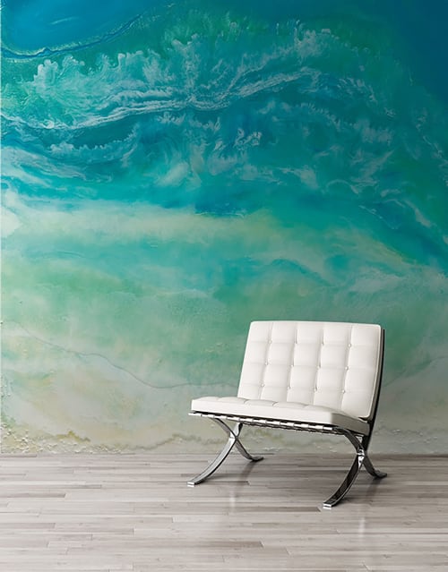 Crystal Sea Wallpaper Mural | Wallpaper by MELISSA RENEE fieryfordeepblue  Art & Design
