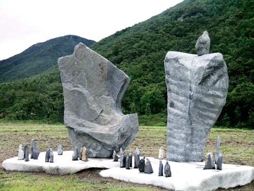 Shaman and Poets #1 | Public Sculptures by Won Lee | Mosan Museum of distance and time in Boryeong-si