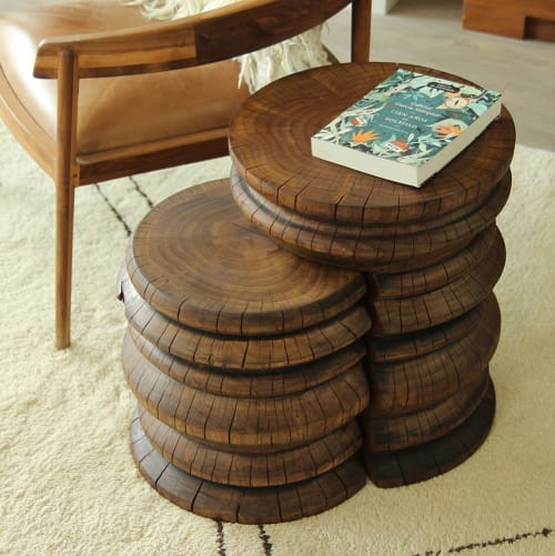 Andra Turned Wood Nesting Tables | Tables by Pfeifer Studio