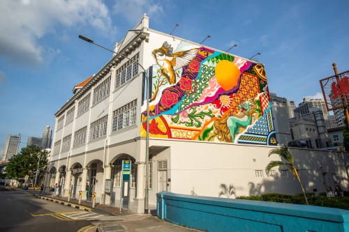 “Community” Mural | Murals by Sam Lo | Shake Shack in Singapore