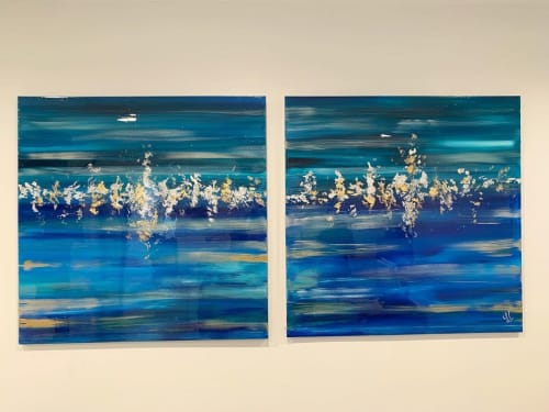 Gold Silver Leaf Resin By Laura Chirino At Smile Institute Miami Miami Wescover Paintings