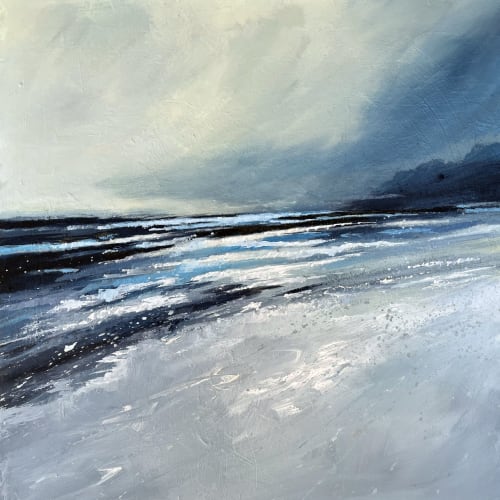 Windward - Moody seascape painting on canvas | Oil And Acrylic Painting in Paintings by Filomena Booth Fine Art